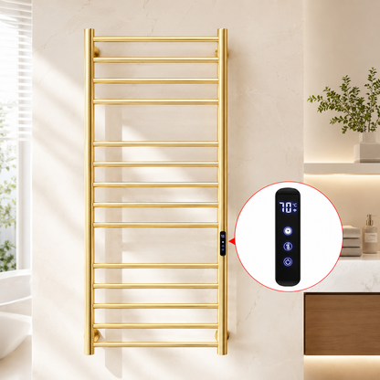 Luxury Smart Electric Heated Towel Rack with Digital Temperature Control – Modern Wall Mounted Bathroom Towel Warmer