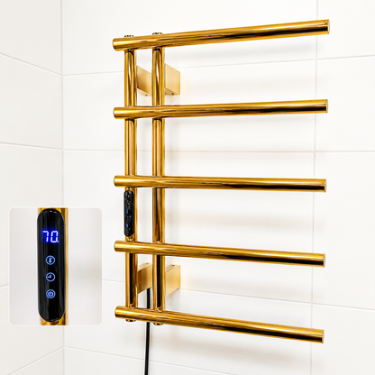 Luxury Electric Heated Towel Rail Stainless Steel Wall Mount Heated Towel Rack Towel Warmer