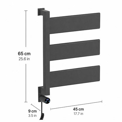 Stainless Steel Wall-Mounted Bathroom Heated Towel Rack