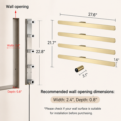 Smart Electric Heated Towel Rack Towel Warmers 4 Bars