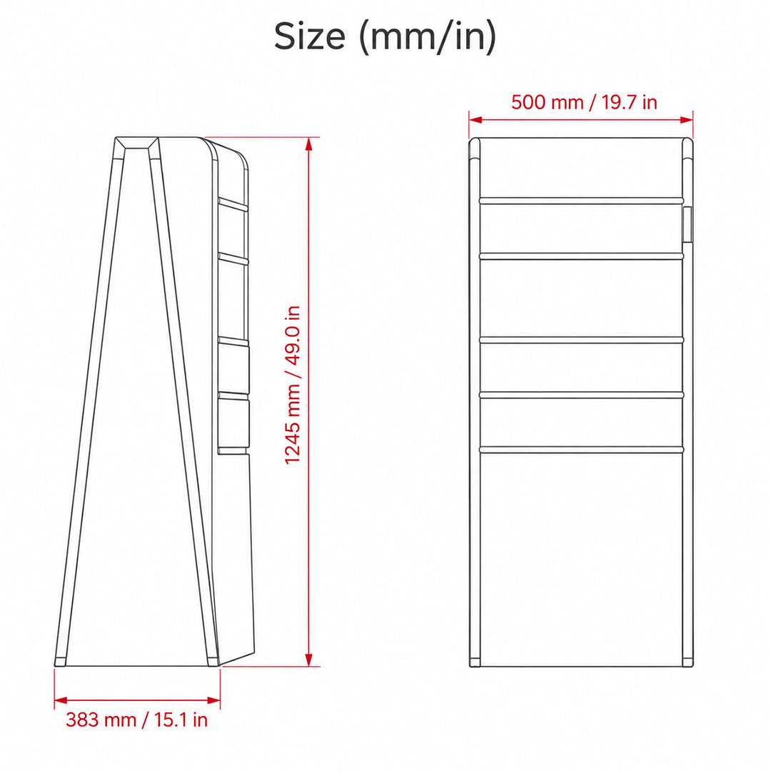 Freestanding Electric Heated Towel Rack with Digital Touch Control