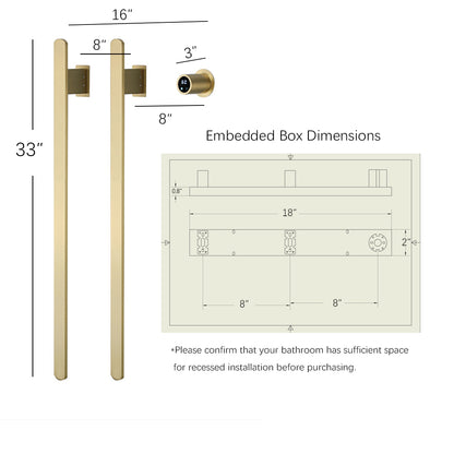 Bathroom Towel Warmer Heated Towel Rack Concealed Installation