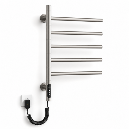 Swivel Electric Heated Towel Rack with Timer