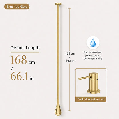 Customizable Ceiling-Mounted Bathroom Faucet with Hot & Cold Mixer
