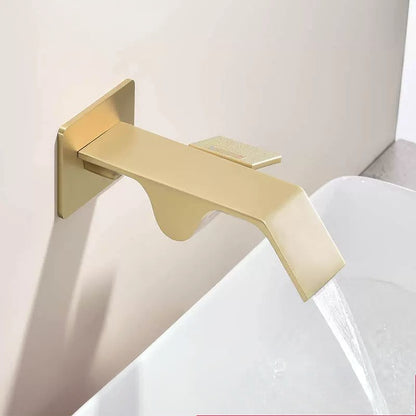 Brass Wall Mount Concealed Bathroom Sink Faucet  Basin  Faucet