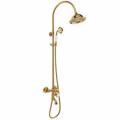 Bathroom Shower Faucet Set Rainfall Shower System Wall Mount Bathroom Faucet