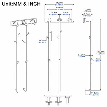 Concealed Hardwired Installation Bathroom Towel Warmer Fast Drying  Stainless Steel Electric Heated Towel Rack