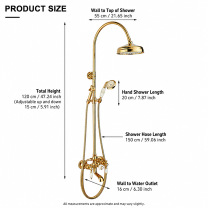 Luxury Bathroom Shower Faucet Set Rainfall Shower System Wall Mount Bathroom Faucet
