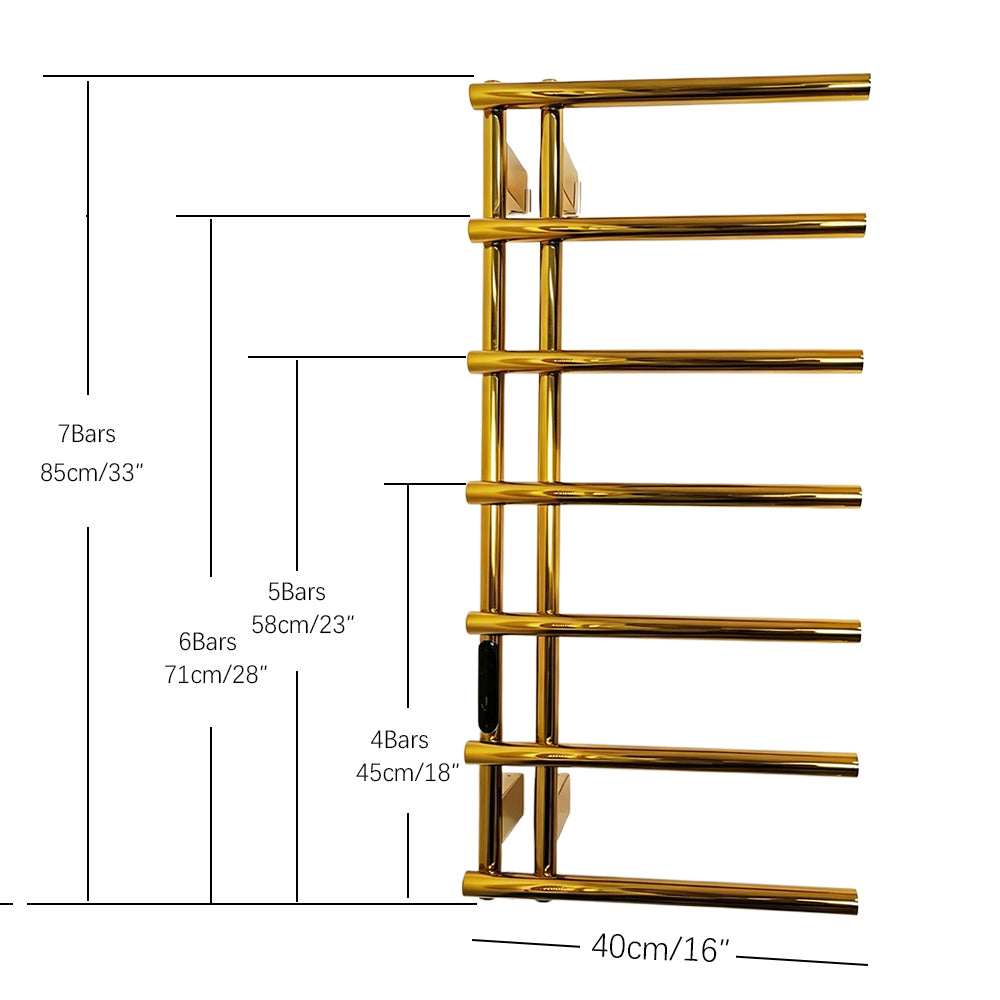 Luxury Electric Heated Towel Rail Stainless Steel Wall Mount Heated Towel Rack Towel Warmer
