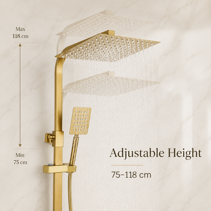 Brushed Gold Shower Faucet Shower System