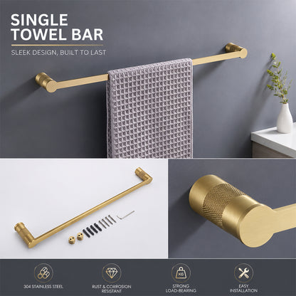 Brushed Gold Bathroom Hardware & Bathroom Accessories