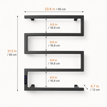 Stainless Steel Towel Warmer Heated Towel Rack with Timer & Temperature Control
