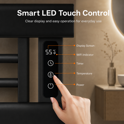 Electric Heated Towel Rack with WiFi Control