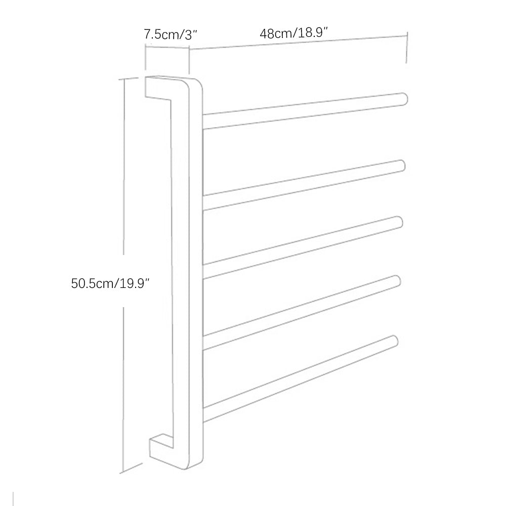 Warmohome 5 Bars Heated Towel Rack for Modern Bathrooms Towel Warmers