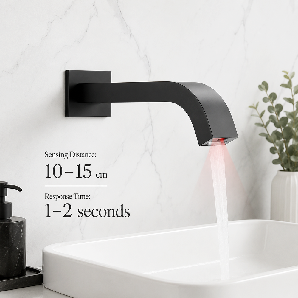 Wall Mount Automatic Bathroom Sink Faucet Sensor Basin Faucet