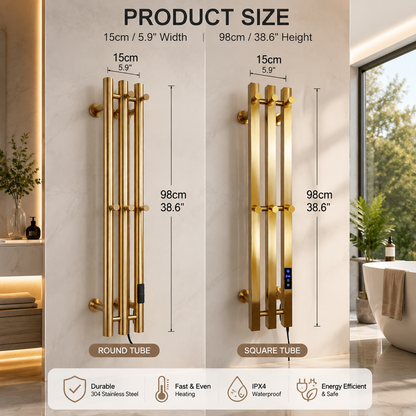 Warmohome Bathroom Heated Towel Rack Heated Towel Warmer for Modern Luxury Bathrooms