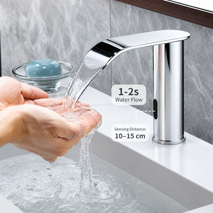 Touchless Sensor Waterfall Bathroom Faucet Basin Faucet
