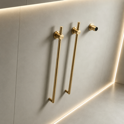 Electric Heated Towel Rack, Brushed Gold Wall Mounted Towel Warmer