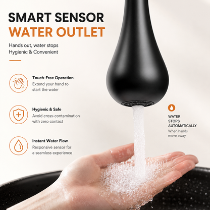 Luxury Smart Sensor Hanging Faucet – Custom Length Touchless Basin Faucet for Modern Bathroom Sink