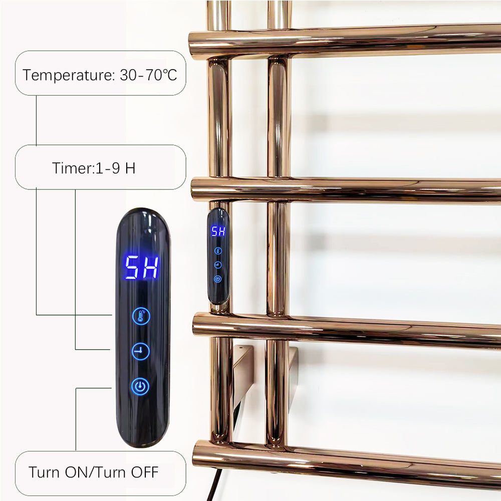 Luxury Electric Heated Towel Rail Stainless Steel Wall Mount Heated Towel Rack Towel Warmer