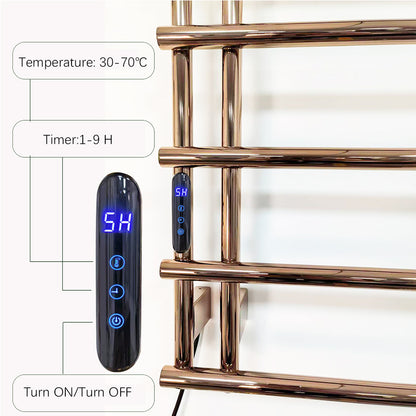 Luxury Electric Heated Towel Rail Stainless Steel Wall Mount Heated Towel Rack Towel Warmer