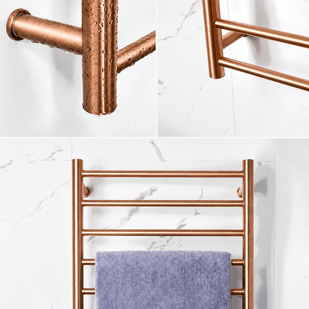 Luxury Towel Warmer Wall Mounted Electric Heated Towel Rack for Bathroom