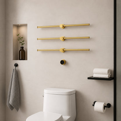 Wall-Mounted 3-Bar WiFi Heated Towel Rack with Smart Control