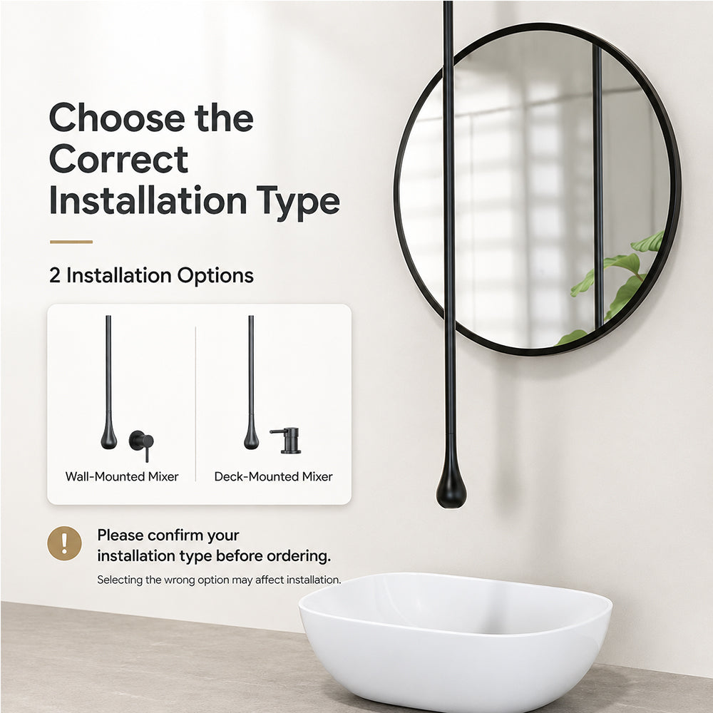 Customizable Ceiling-Mounted Bathroom Faucet with Hot & Cold Mixer