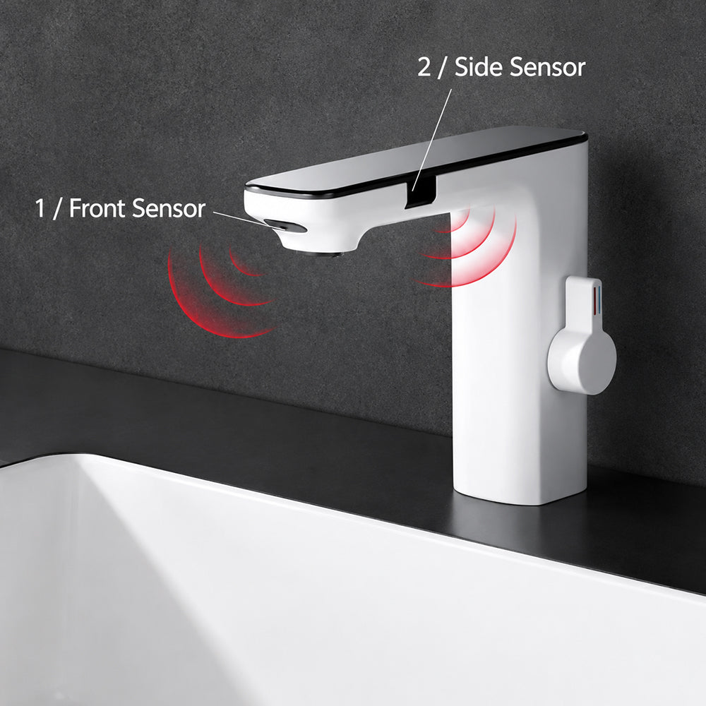 Touchless Automatic Sensor Bathroom Sink Faucet with Hot & Cold Control