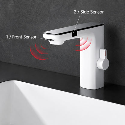 Touchless Automatic Sensor Bathroom Sink Faucet with Hot & Cold Control