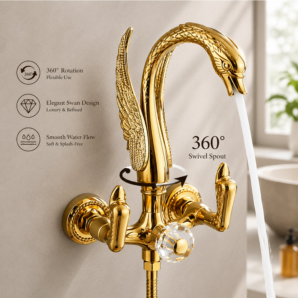 Bathroom Shower Faucet Set Swan Rainfall Shower System