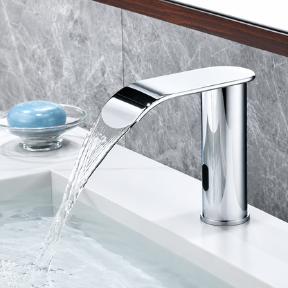 Touchless Sensor Waterfall Bathroom Faucet Basin Faucet