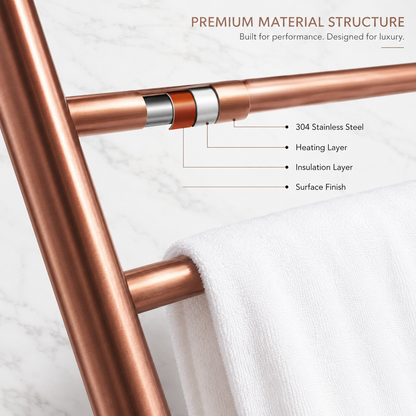 Luxury Towel Warmer Wall Mounted Electric Heated Towel Rack for Bathroom