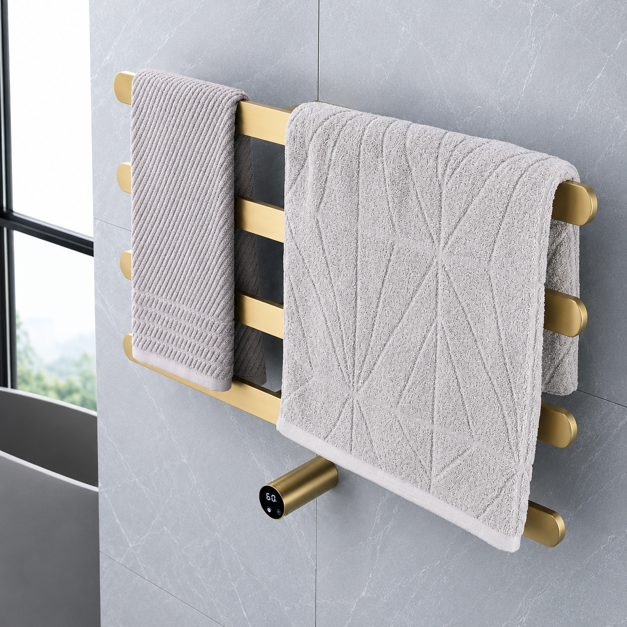 Smart Electric Heated Towel Rack Towel Warmers 4 Bars