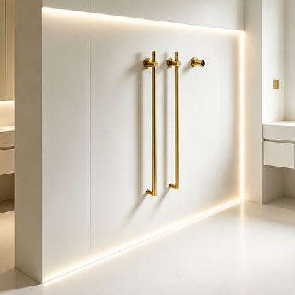 Electric Heated Towel Rack, Brushed Gold Wall Mounted Towel Warmer