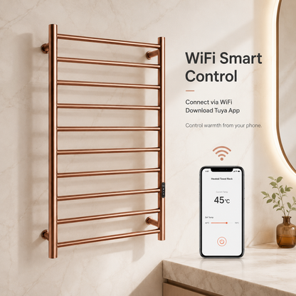 Luxury Towel Warmer Wall Mounted Electric Heated Towel Rack for Bathroom