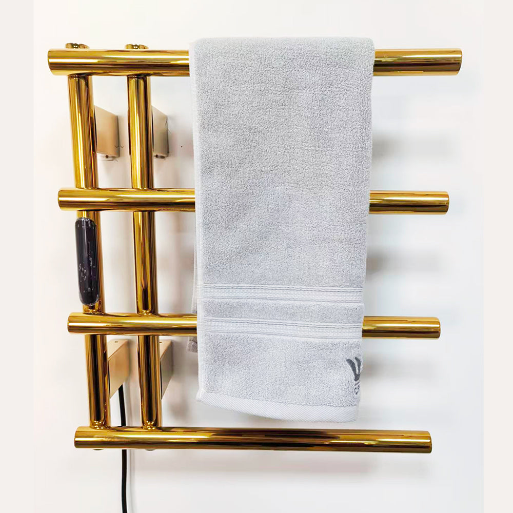 Luxury Electric Heated Towel Rail Stainless Steel Wall Mount Heated Towel Rack Towel Warmer
