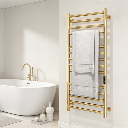 Luxury Smart Electric Heated Towel Rack with Digital Temperature Control – Modern Wall Mounted Bathroom Towel Warmer