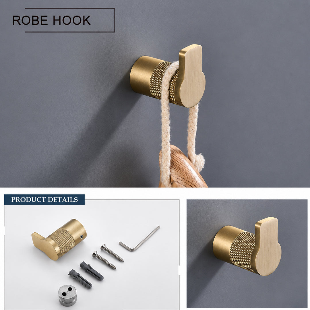 Brushed Gold Bathroom Hardware & Bathroom Accessories