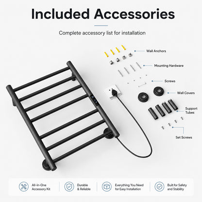Stainless Steel Wall-Mounted Electric Heated Towel Rack
