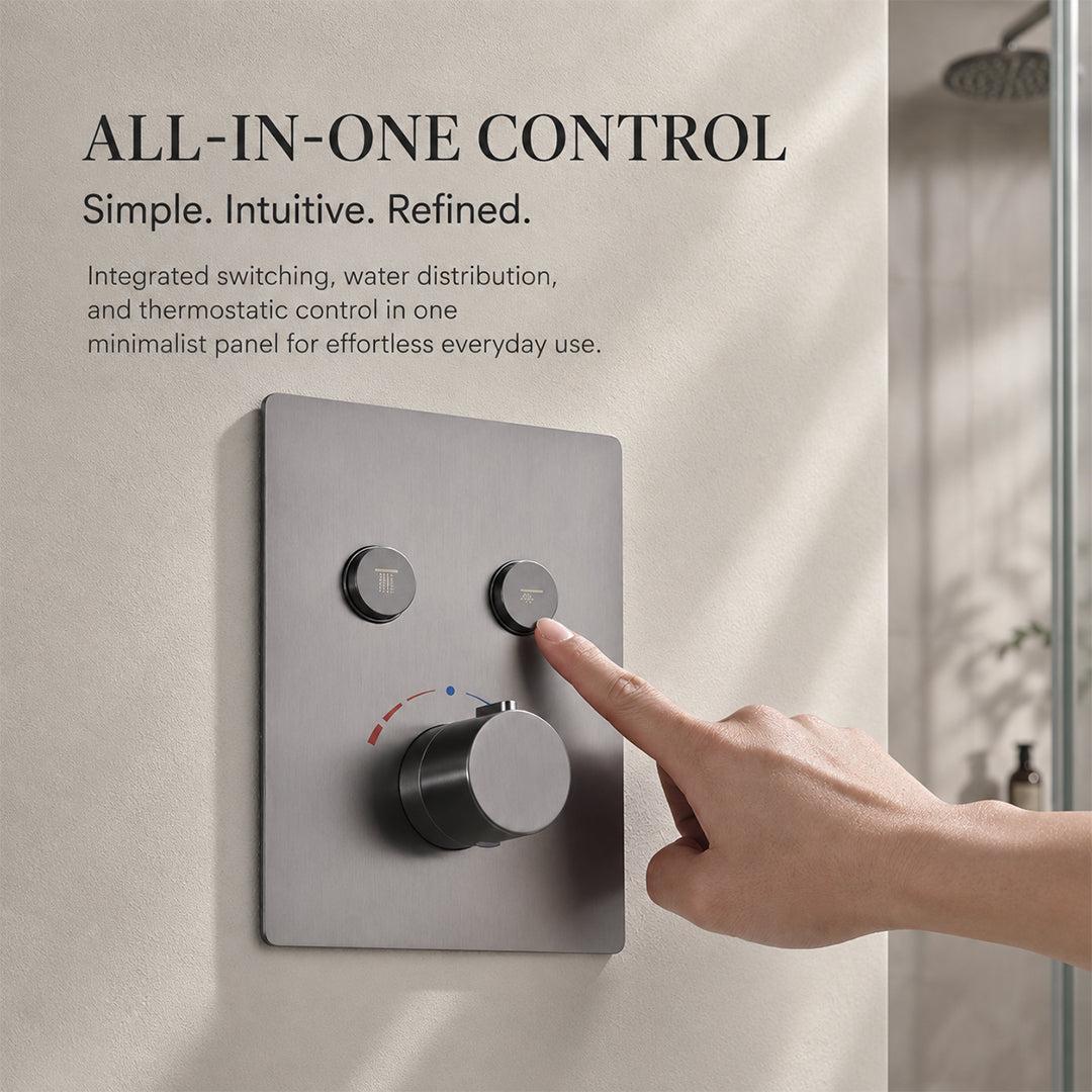 Concealed Shower System with Rainfall Shower & Multi-Mode Handheld Spray
