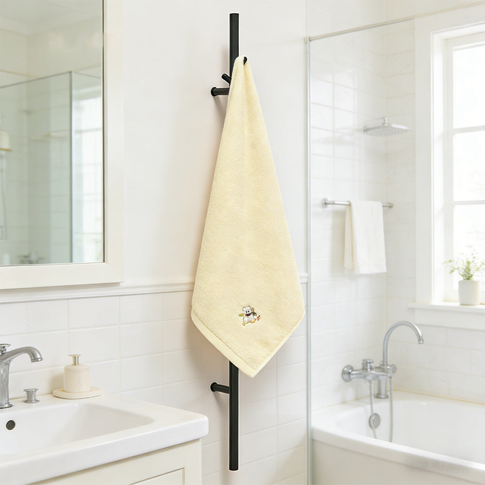 Smart Electric Heated Towel Rack with Hooks – Modern Wall Mounted Towel Warmer