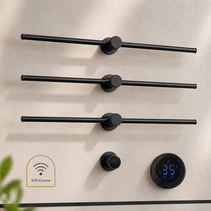 Wall-Mounted 3-Bar WiFi Heated Towel Rack with Smart Control