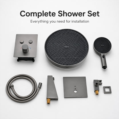Concealed Shower System with Rainfall Shower & Multi-Mode Handheld Spray