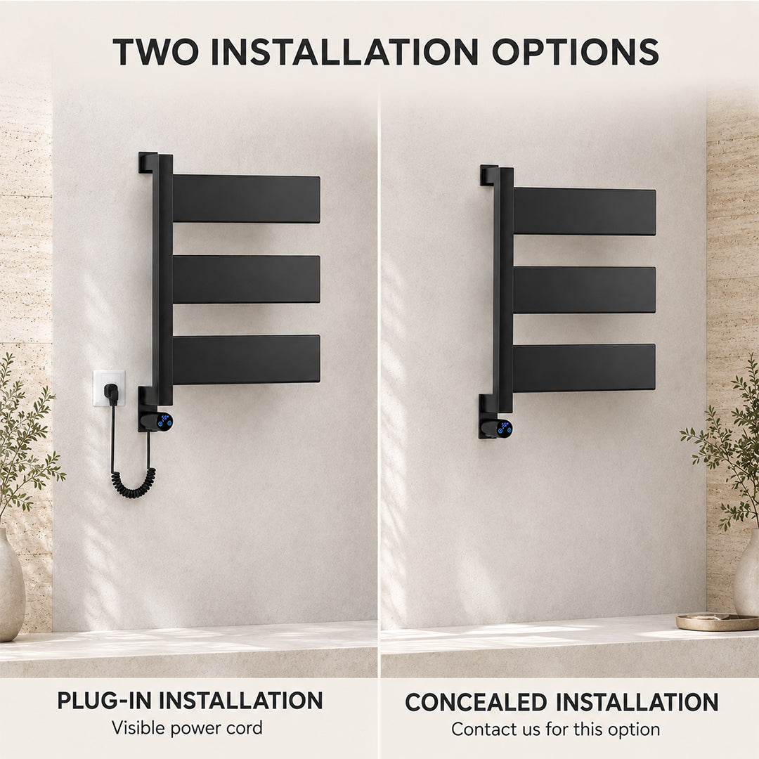 Stainless Steel Wall-Mounted Bathroom Heated Towel Rack