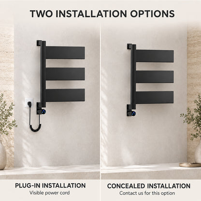 Stainless Steel Wall-Mounted Bathroom Heated Towel Rack