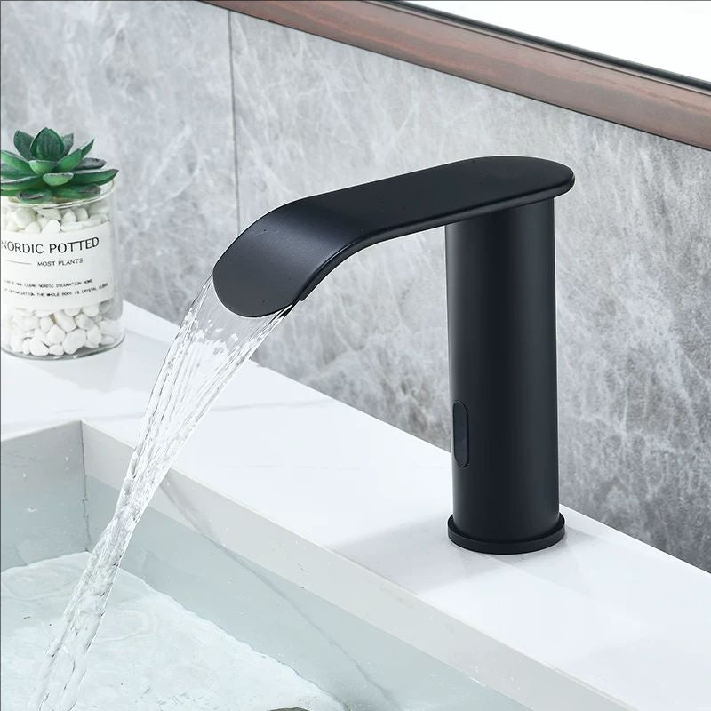 Touchless Sensor Waterfall Bathroom Faucet Basin Faucet