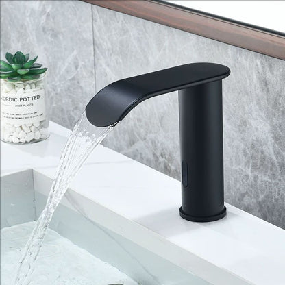Touchless Sensor Waterfall Bathroom Faucet Basin Faucet