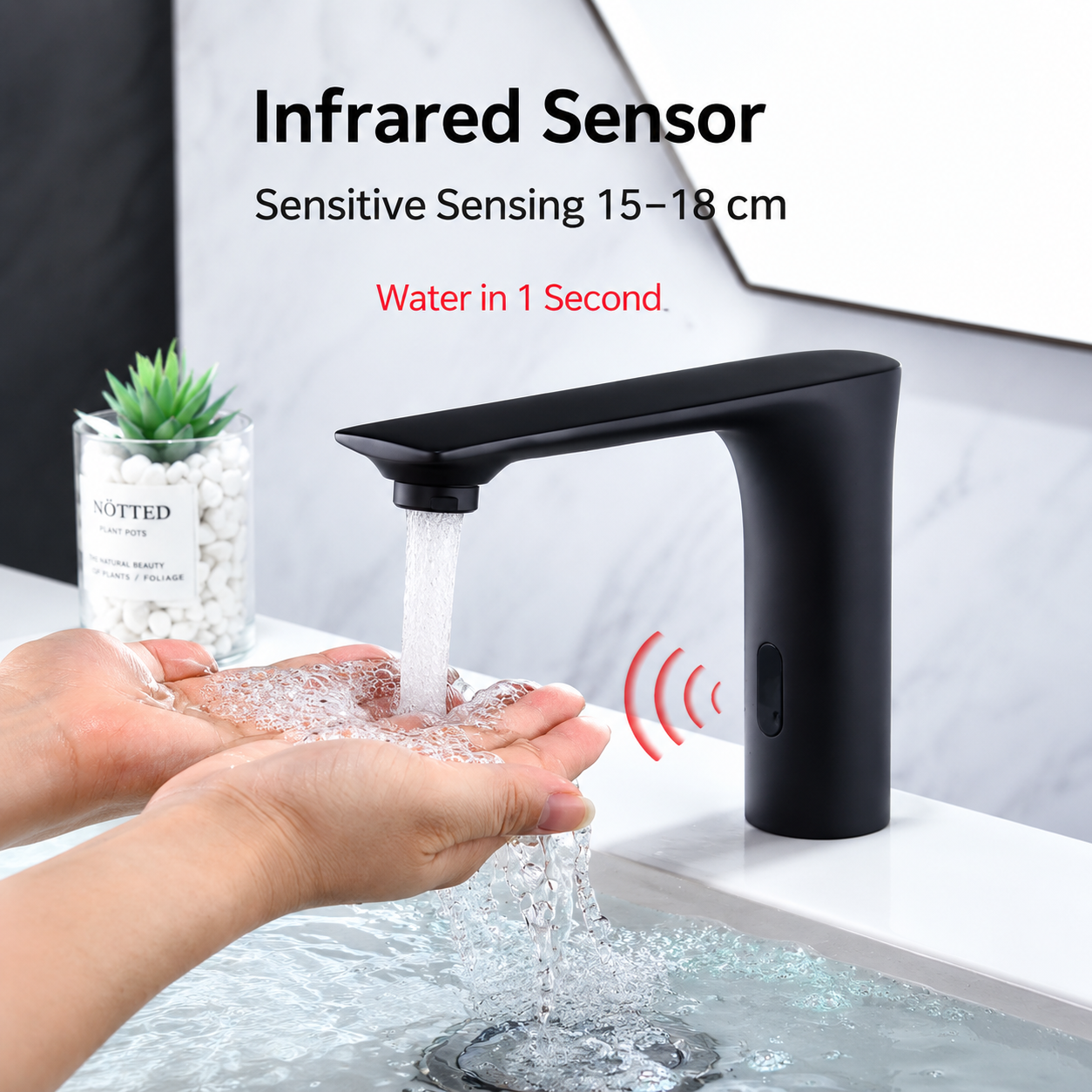 Touchless Sensor Basin Faucet Automatic Bathroom Faucet