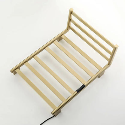 Stainless Steel Foldable Heated Towel Rack with Top Shelf, Timer & Temperature Control